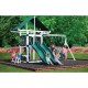 Swing Kingdom Deluxe Kastle Tower Vinyl Swing Set KC7 - 4 Color Options - kc7-deluxe-swing-set-wg.jpg